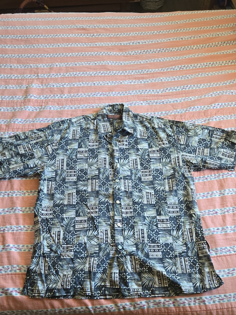 Tori Richards 100% Cotton Hawaiian Shirt In Muted Tones
